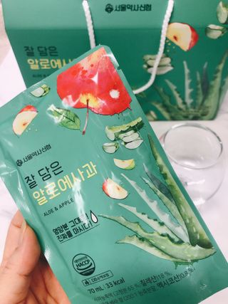 서울약사신협 잘 담은 알로애사과_70ml x 30포 — 4.5점을 준 리뷰어가 2021년 10월 올린 사용 사진