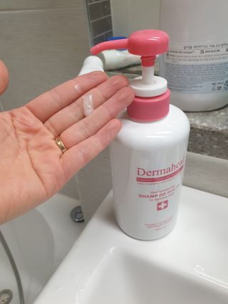 더마힐 헤어 컨디셔닝 샴푸 릴렉스 500ml — 5점을 준 리뷰어가 2021년 1월 올린 사용 사진