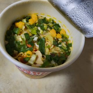 NISSIN 닛신 컵누들  4종 - 씨푸드오리지날, 씨푸드 스파이시, 씨푸드 커리, 씨푸드 XO소스 — 5점을 준 리뷰어가 2022년 4월 올린 사용 사진
