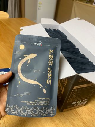 [비린내 완벽제거] 본황칠 통장어 국내산 장어즙 아르기닌 2800mg 장어즙효능 기력보강 — 3.5점을 준 리뷰어가 2022년 7월 올린 사용 사진