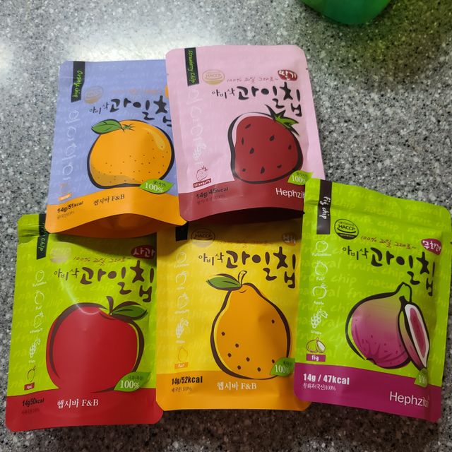 아비삭과일칩 5종 /딸기,사과,배,귤,무화과 5종 리뷰 사진
