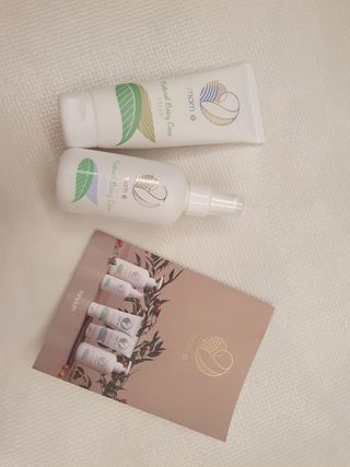 mom e 맘이 내추럴 베이비 케어 크림+바디오일 — 5점을 준 리뷰어가 2021년 1월 올린 사용 사진