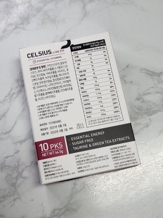 셀시어스 온더고 에너지 비타민 피트니스 드링크 파우더 (10sticks) 다이어트 음료 — 5점을 준 리뷰어가 2022년 5월 올린 사용 사진