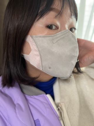 끌린에르 스포츠 귀편한 새부리형 마스크 — 5점을 준 리뷰어가 2022년 2월 올린 사용 사진
