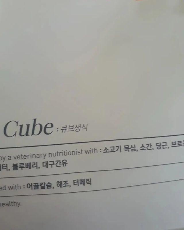 씽크라이크펫 큐브생식 1kg 리뷰 사진