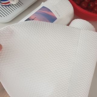 부직포나라 중금속유해물질ZERO 뜯어쓰는 주방 일회용수세미 60매 2매 — 4점을 준 리뷰어가 2022년 10월 올린 사용 사진