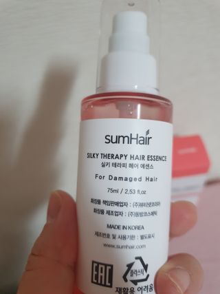 썸헤어 / SUMHAIR 썸헤어 실키 테라피 헤어 에센스 — 5점을 준 리뷰어가 2021년 5월 올린 사용 사진