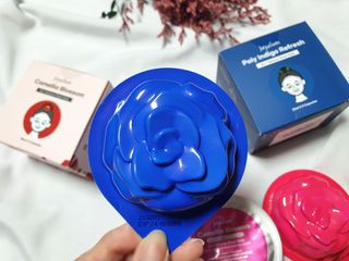 제주인디 카멜리아 블러썸 바이오셀룰로오스 마스크팩 — 5점을 준 리뷰어가 2021년 10월 올린 사용 사진