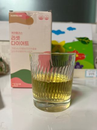 [경남제약헬스케어] 케어플러스 리셋 다이어트 청포도맛 100ml X 5포 (5일분) — 5점을 준 리뷰어가 2023년 4월 올린 사용 사진