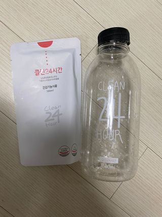 클린24시간 1BOX(5포) + 전용보틀(500ml) — 5점을 준 리뷰어가 2022년 8월 올린 사용 사진