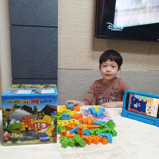 애니블록 뽀로로 퍼즐 스타터 — 5점을 준 리뷰어가 2021년 1월 올린 사용 사진