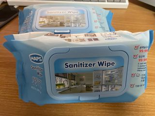 햅스 세균없는 주방 대형 2팩, HAPS sanitizer wipe — 4점을 준 리뷰어가 2022년 2월 올린 사용 사진