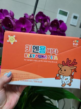 [몸엔용] 아이가 먹는 달콤 국산녹용 키엔용 비타  80ml x 10포 — 5점을 준 리뷰어가 2021년 7월 올린 사용 사진