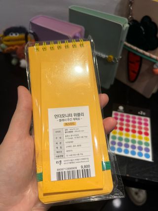 리훈 언더모니터 위클리 플래너 + 다정한 스티커 8mm 원형 칼라 얼굴 표정 1장 — 5점을 준 리뷰어가 2022년 3월 올린 사용 사진