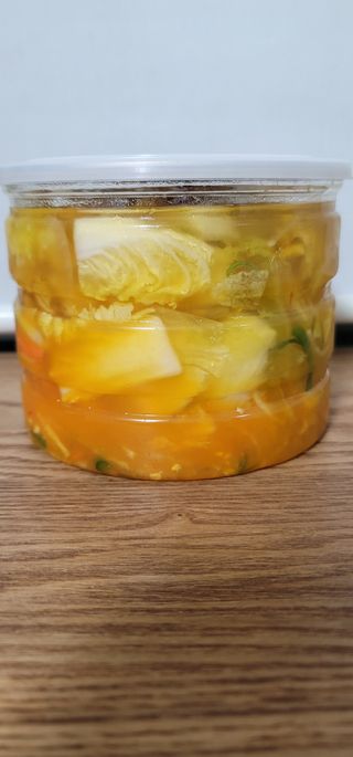 셰프애찬 단호박 백김치 1kg — 5점을 준 리뷰어가 2022년 10월 올린 사용 사진