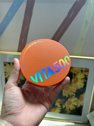광동생활건강 MF[광동] 비타500✨주름개선·미백·SPF50+🌞퍼펙트쉴드 빅 선쿠션 본품 — 5점을 준 리뷰어가 2024년 5월 올린 사용 사진