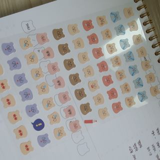 리훈 곰부 체크리스트+ 곰부 리무버블스티커 1장 — 5점을 준 리뷰어가 2021년 4월 올린 사용 사진