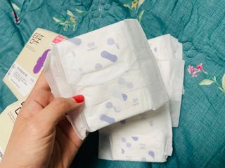 나우[템포] 템포 패드 내추럴 순면 생리대 SET(중형 슬림 + 대형 + 라이너) — 4.5점을 준 리뷰어가 2024년 4월 올린 사용 사진