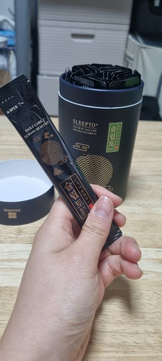 프리마인 자체 기업부설 연구소에서 찾아낸 건강한 수면의 비밀.  슬립토 플러스 30포 — 3점을 준 리뷰어가 2023년 5월 올린 사용 사진