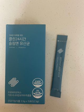 클린24시간 슬림앤유산균 1박스 (3.5g X 15포) — 5점을 준 리뷰어가 2022년 12월 올린 사용 사진
