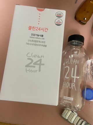 클린24시간 1BOX(5포) + 전용보틀(500ml) — 4점을 준 리뷰어가 2022년 8월 올린 사용 사진