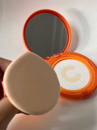 광동생활건강 MF[광동] 비타500✨주름개선·미백·SPF50+🌞퍼펙트쉴드 빅 선쿠션 본품 — 5점을 준 리뷰어가 2024년 5월 올린 사용 사진