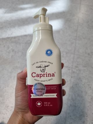 카프리나 프레쉬 산양밀크 모이스춰라이징 바디로션 350ml(오리지널향) — 4점을 준 리뷰어가 2022년 12월 올린 사용 사진