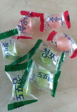 청포도캔디 복숭아캔디 — 5점을 준 리뷰어가 2022년 11월 올린 사용 사진