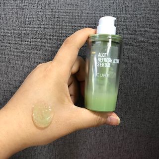 김정문알로에 큐어 큐어 알로에 리프레쉬 젤리 세럼, 큐어 알로에 하이드로 젤리 크림 — 4점을 준 리뷰어가 2021년 3월 올린 사용 사진