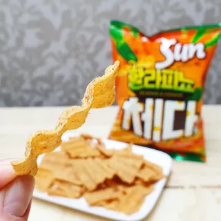 강렬한 태양의 맛 썬의 신제품, 썬 할라피뇨체다 — 5점을 준 리뷰어가 2022년 6월 올린 사용 사진