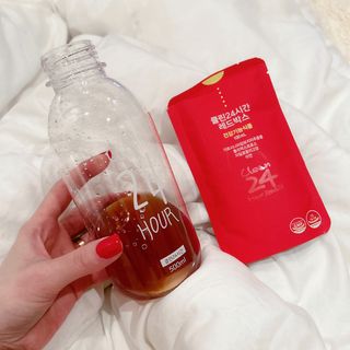 클린24시간 레드박스 1BOX(5포) + 전용보틀(500ml) — 3점을 준 리뷰어가 2024년 2월 올린 사용 사진