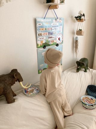 맘트리 133개 자석타일로 만드는 나만의 달력, 마이캘린더[가이드북포함], 어린이달력 — 5점을 준 리뷰어가 2023년 1월 올린 사용 사진