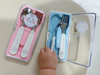 유비맘 스푼포크 케이스 세트 1+1 _컬러랜덤 발송 — 5점을 준 리뷰어가 2021년 1월 올린 사용 사진