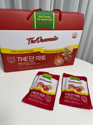 제이제이바이오 더단마토 프리미엄주스 100ml 30팩입 - 무설탕 스테비아 토마토즙 — 5점을 준 리뷰어가 2021년 11월 올린 사용 사진