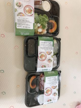 참살이도시락 작심삼일 샐러드도시락 3개 맛보기 새벽배송 또는 택배배송 — 5점을 준 리뷰어가 2021년 9월 올린 사용 사진