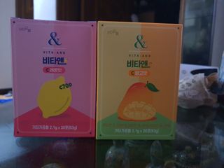 비타앤C 레몬맛, 망고맛 — 5점을 준 리뷰어가 2021년 8월 올린 사용 사진