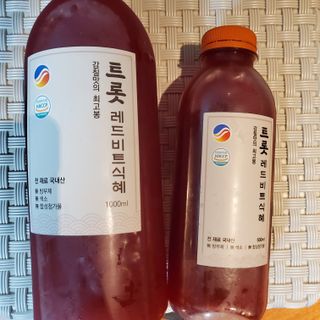 트롯전통식혜 트롯레드비트식혜 1리터 +500리터 — 5점을 준 리뷰어가 2021년 5월 올린 사용 사진