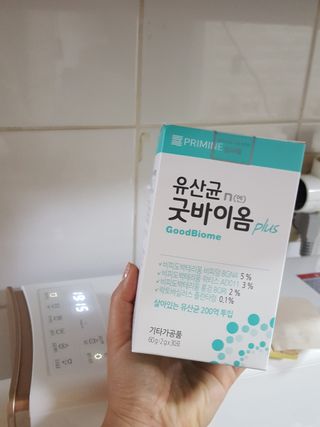 프리마인 유산균 국가지정연구소 선정, 살아있는 생유산균 200억 마리의 힘. 유산균n굿바이옴플러스 — 5점을 준 리뷰어가 2021년 9월 올린 사용 사진