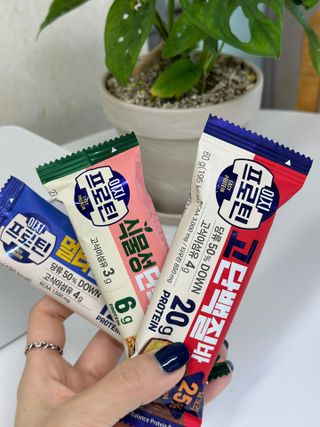 이지프로틴바 3종x각 2ea (고단백질바, 멀티단백질바, 식물성단백질바) — 5점을 준 리뷰어가 2024년 3월 올린 사용 사진