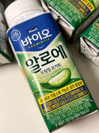 LIVE 매일바이오 알로에 드링킹 요거트 — 5점을 준 리뷰어가 2022년 4월 올린 사용 사진