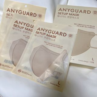 애니가드 셋업마스크 4컬러 각 10매입 [크리미베이지, 캐시미어로즈, 초콜렛브라운, 미드나잇네이비] — 5점을 준 리뷰어가 2022년 2월 올린 사용 사진
