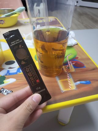 프리마인 자체 기업부설 연구소에서 찾아낸 건강한 수면의 비밀.  슬립토 플러스 30포 — 5점을 준 리뷰어가 2022년 9월 올린 사용 사진