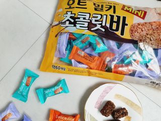델리스 오트 밀키 초콜릿 바 — 5점을 준 리뷰어가 2022년 4월 올린 사용 사진