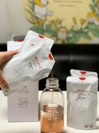 클린24시간 1BOX(5포) + 전용보틀(500ml) — 5점을 준 리뷰어가 2022년 12월 올린 사용 사진
