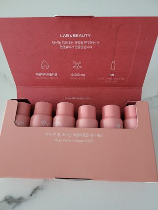 랩앤뷰티 메가 벨벳 콜라겐 12000 — 5점을 준 리뷰어가 2021년 6월 올린 사용 사진