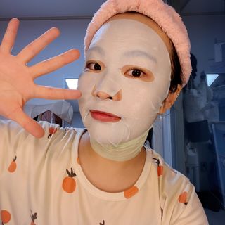 애디팬더 바이오시트앰플 기능성 마스크팩 — 5점을 준 리뷰어가 2021년 5월 올린 사용 사진