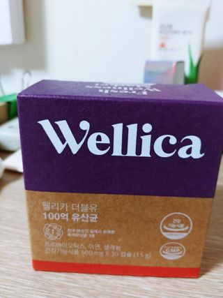 웰리카 더블유 100억 유산균 — 5점을 준 리뷰어가 2021년 1월 올린 사용 사진