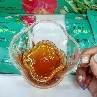서울약사신협 잘 담은 알로애사과_70ml x 30포 — 5점을 준 리뷰어가 2021년 9월 올린 사용 사진