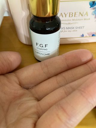 랑팡 EGF+FGF 10ppm 리포좀 앰플 원액 10ml — 4점을 준 리뷰어가 2021년 11월 올린 사용 사진