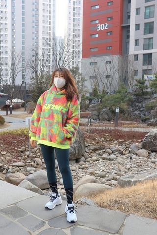 풋테크 지압신발 풋테크 건강 지압 운동화 FT20 — 5점을 준 리뷰어가 2021년 2월 올린 사용 사진